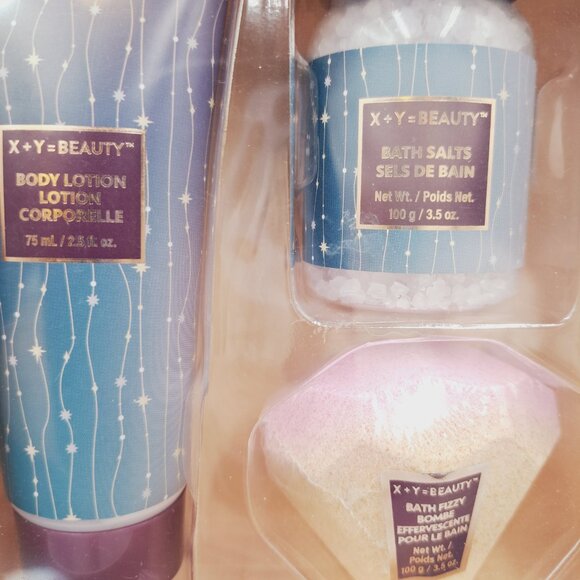 Bath & Body Beauty Lotion, Shower Gel, Bath Salt & Bath Fizzy Relax Gift Set - Picture 2 of 5